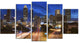 "Atlanta Skyline Twilight Blue Hour" Canvas Print, 5 Panels