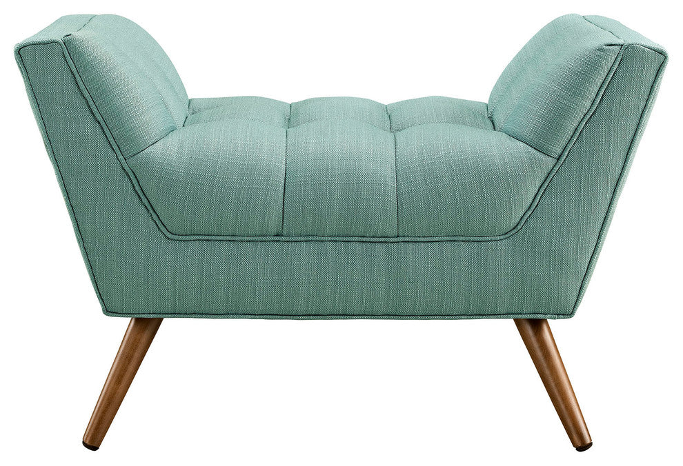 Modern Contemporary Fabric Ottoman , Blue, Fabric
