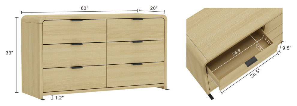 Manhattan Comfort Grace 60" Double Dresser