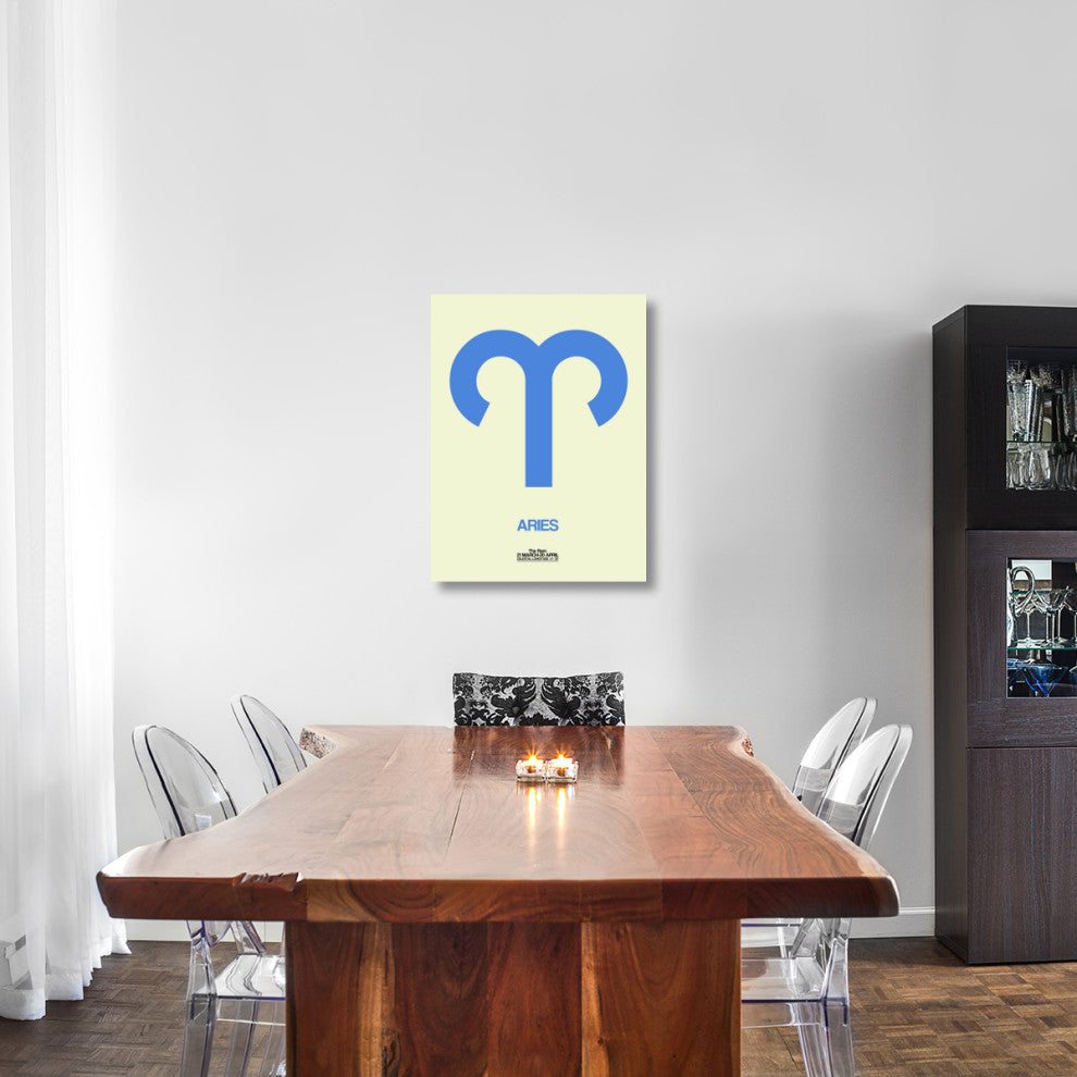 "Aries Zodiac Sign Blue" Fine Art Print