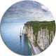 Etretat Aval Cliff And Rocks, Beach Large Disc Metal Wall Art, 36"
