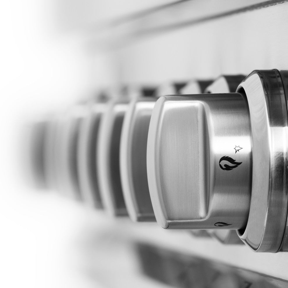 ZLINE 36 in. Professional Dual Fuel Range With Black Matte Door, RA-BLM-36