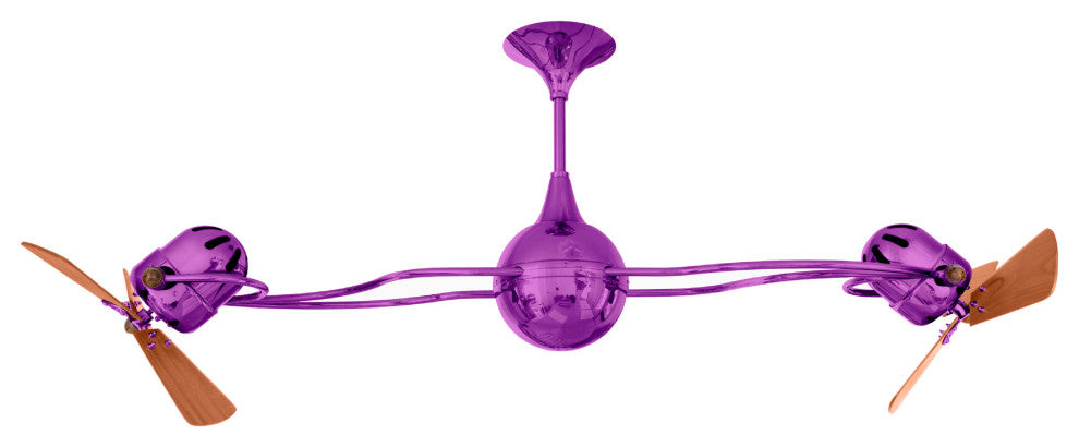 Italo Ventania, Rotational Ceiling Fan, Ametista Finish, Mahogany Blades