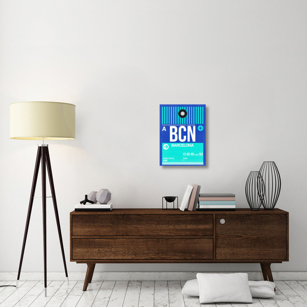 "BCN Barcelona Luggage Tag 2" Fine Art Print
