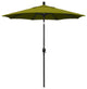 7.5' Matted Black Push-Button Tilt Crank Aluminum Umbrella, Ginkgo Pacifica