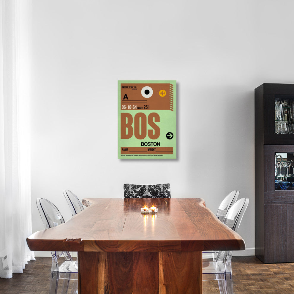 "BOS Boston Luggage Tag 1" Fine Art Print