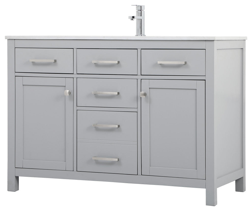 48" Single Bathroom Vanity, Grey