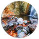 Beautiful Serenity Waterfall In Cyprus, Landscape Round Wall Art, 11"