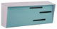 Mid Century Modern Mailbox, White and Robin Egg
