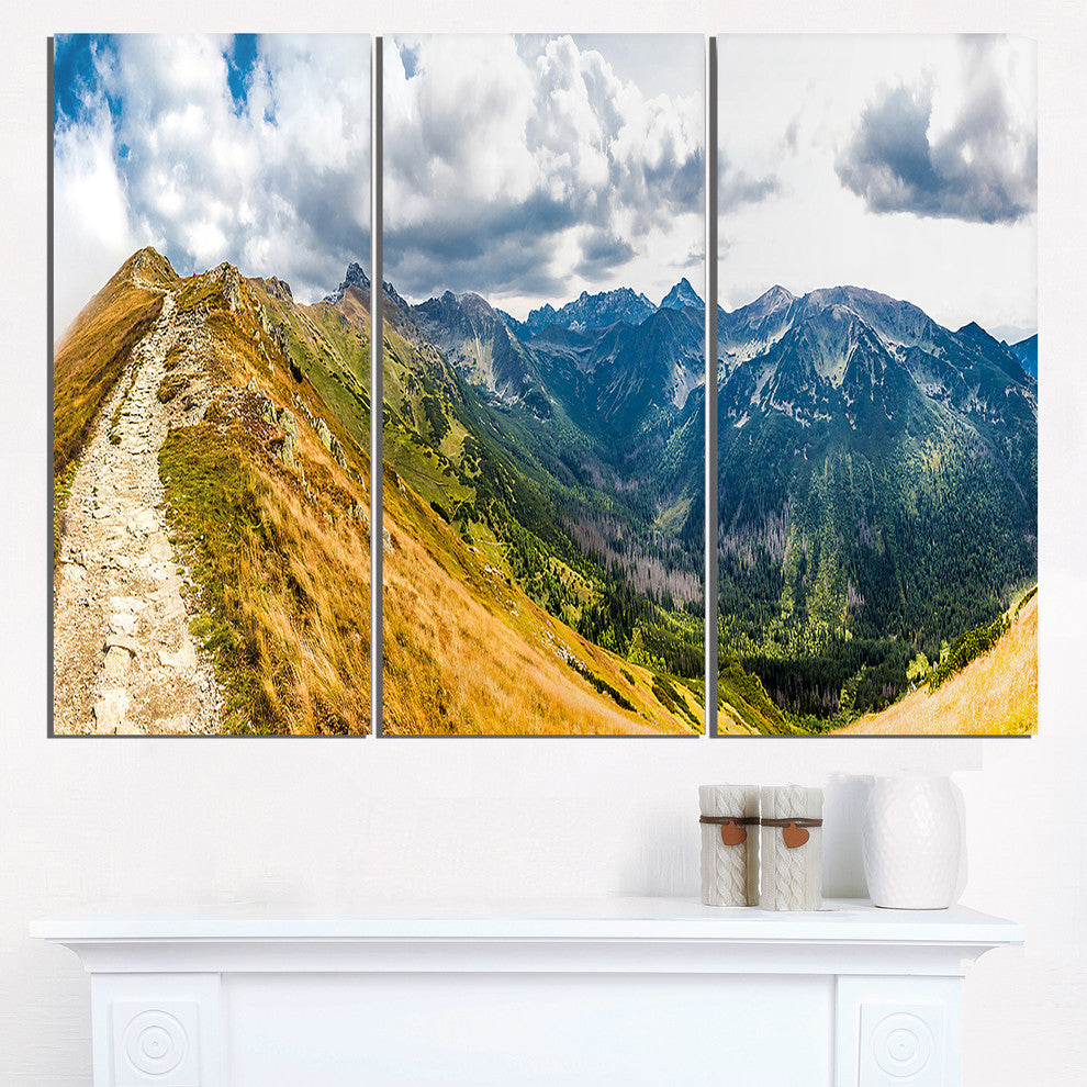 "Low Tatras Hike Panorama" Metal Wall Art, 3 Panels, 36"x28"