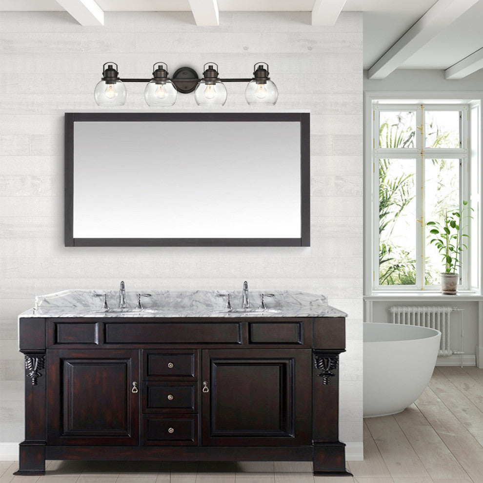 CHLOE Lighting Janice Contemporary 4-Light Rubbed Bronze Bath Vanity Fixture