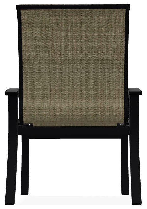 Belle Isle Sling Outdoor Dining Chair, Elevation Stone/Black