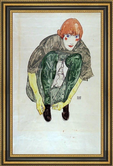 Egon Schiele Crouching Figure (Valerie Neuzil)