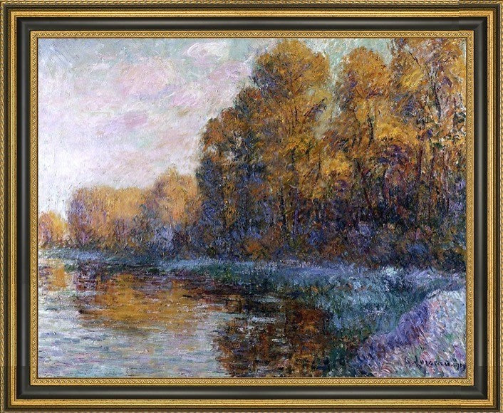 Gustave Loiseau River in AutumnFramed Premium Canvas Print, 16"x20"