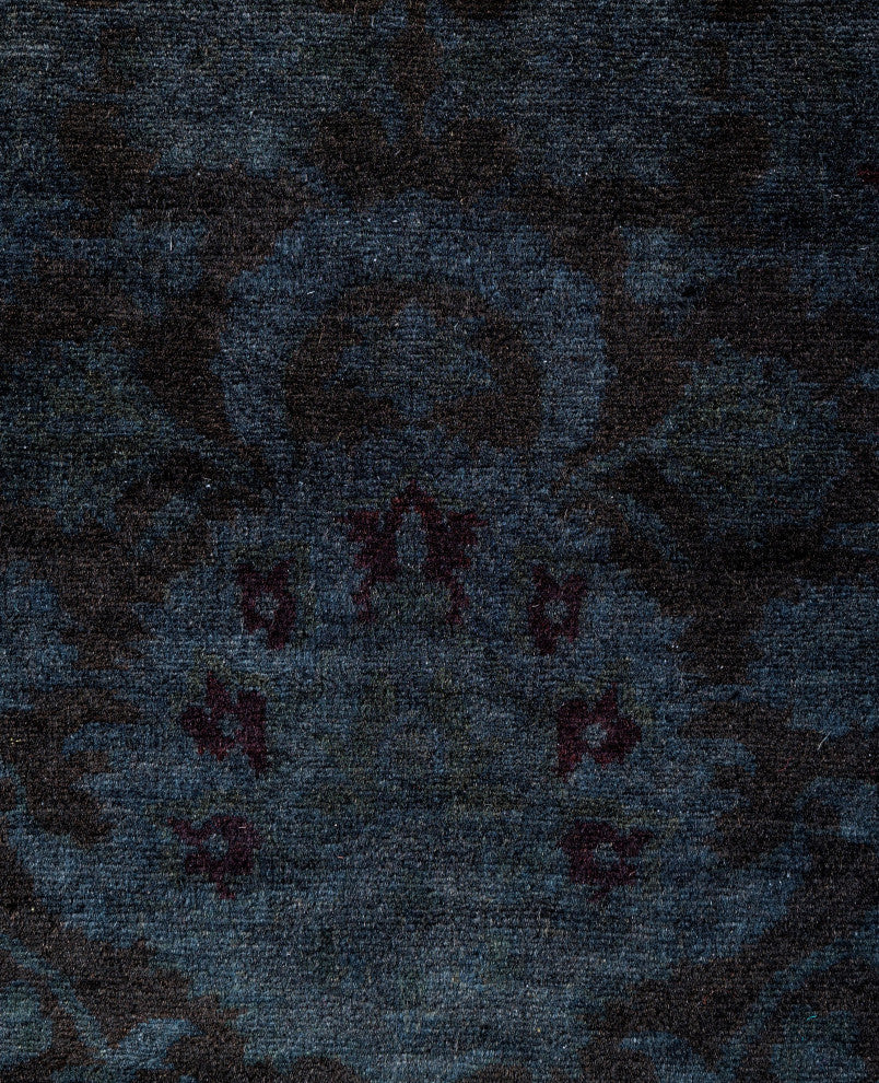 Overdyed One-of-a-Kind Hand-Knotted Area Rug Gray, 2' 7" x 8' 4"