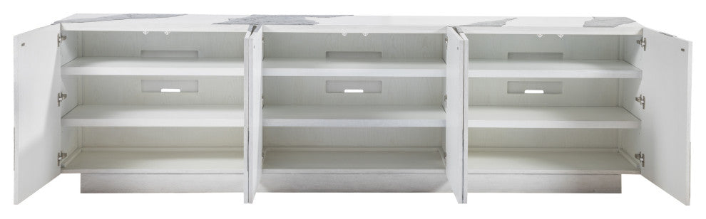 Contago White Long Media Console