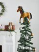 Horse Christmas Tree Topper in Hand Felted Wool
