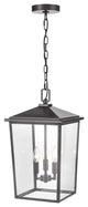 Fetterton Collection 3 Light 11" Powder Coat Bronze Outdoor Hanging Pendant
