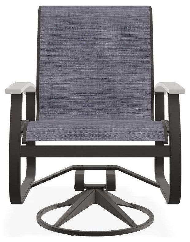 Belle Isle Sling Outdoor Swivel Rocker, Storm/Warm Gray