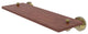 Waverly Place 16" Solid Wood Shelf, Unlacquered Brass