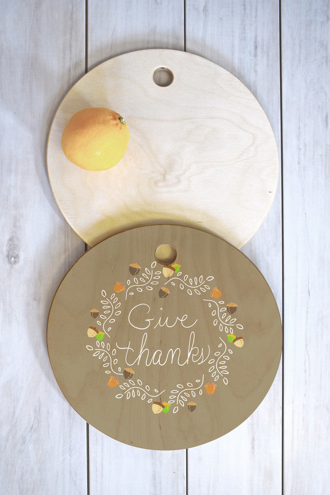 Lisa Argyropoulos Giving Thanks Cutting Board Round