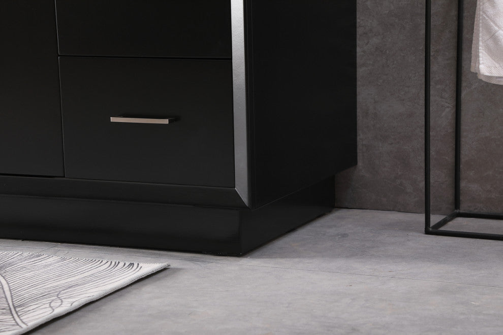 60" SIngle Bathroom Vanity, Black