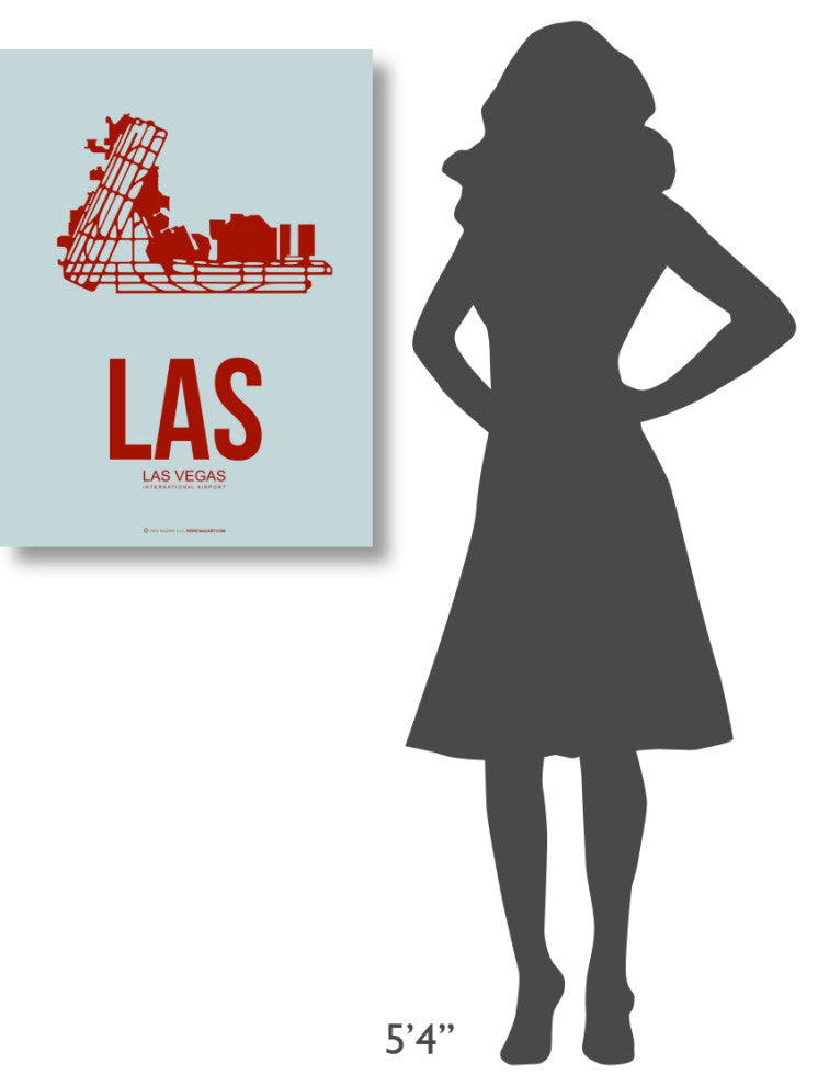 "LAS  Las Vegas Poster 3" Fine Art Print