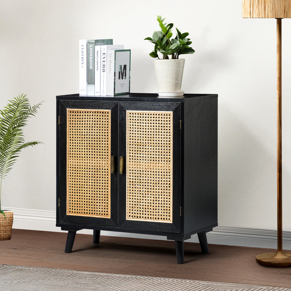 2-Door Accent Cabinet, Black