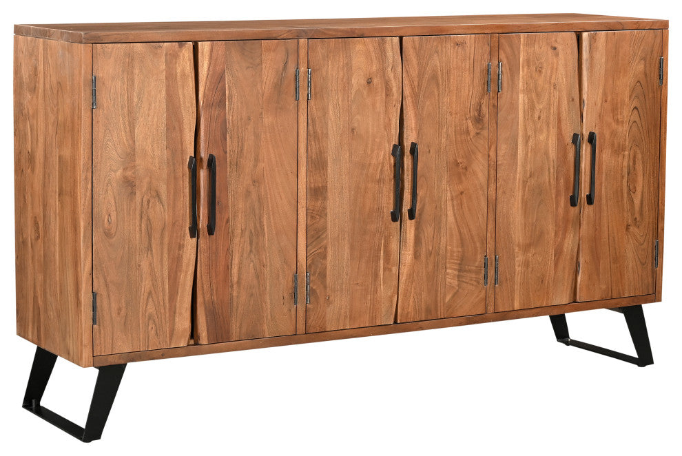 Lydia 6-door Live Edge Solid Wood Sideboard