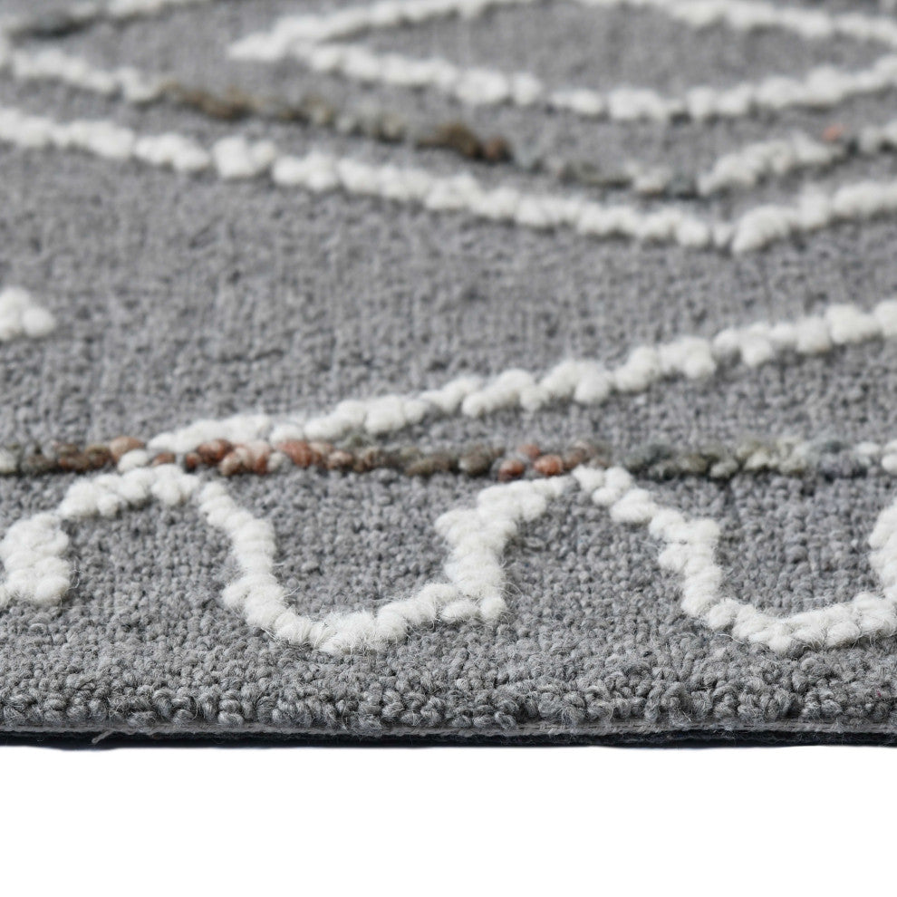Berlin Tania Area Rug, Dark Gray, 8' x 10', Geometric