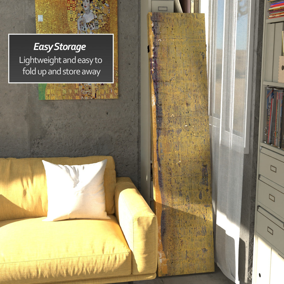 6' Tall Olive Prairie Canvas Room Divider