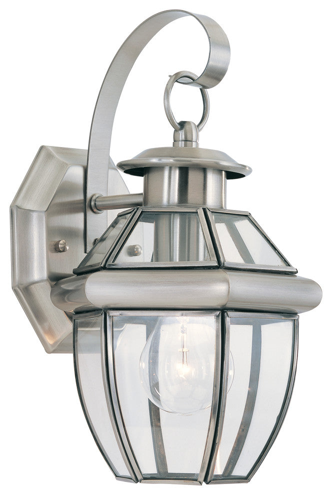 Generation Lighting Lighting 1-Light Outdoor Lantern, Brushed Nickel