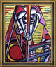 H Lyman Sayen Fauve Acrobats - 16" x 20" Framed Premium Canvas Print
