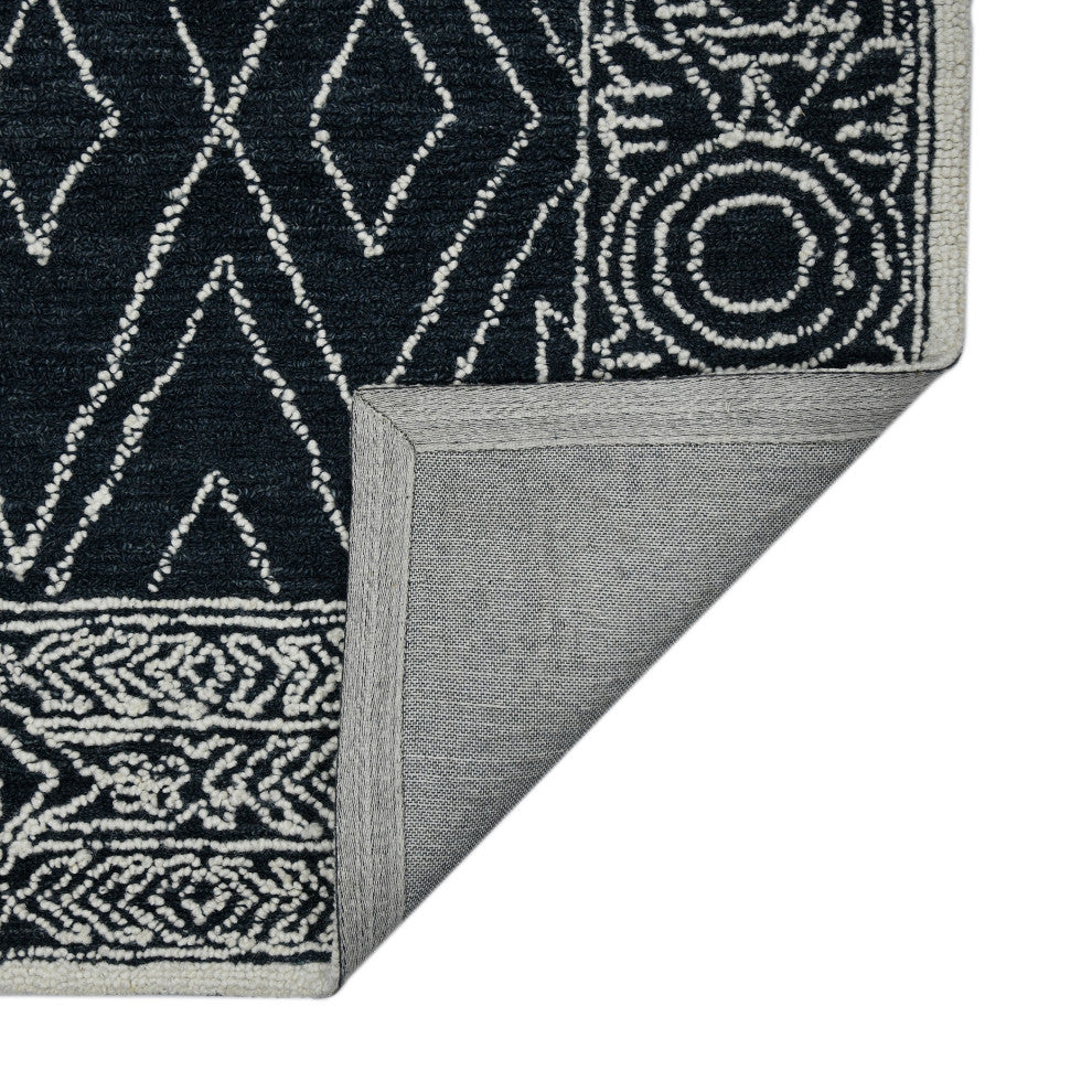 Berlin Suney Area Rug, Charcoal, 5' x 8', Geometric