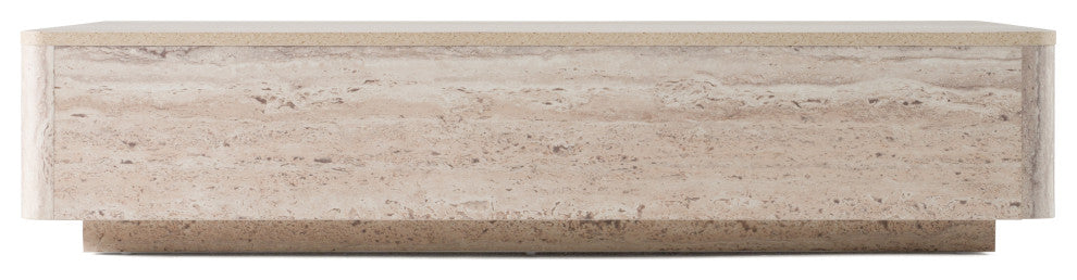 Nova Domus Roma Modern Travertine Rectangular Coffee Table