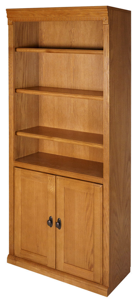 Huntington Oxford Wood Bookcase With Doors