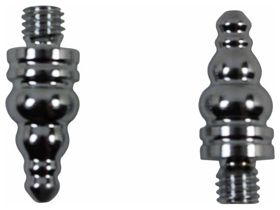 Door Hinge Bright Chrome Med Steeple Hinge Finial Pair |