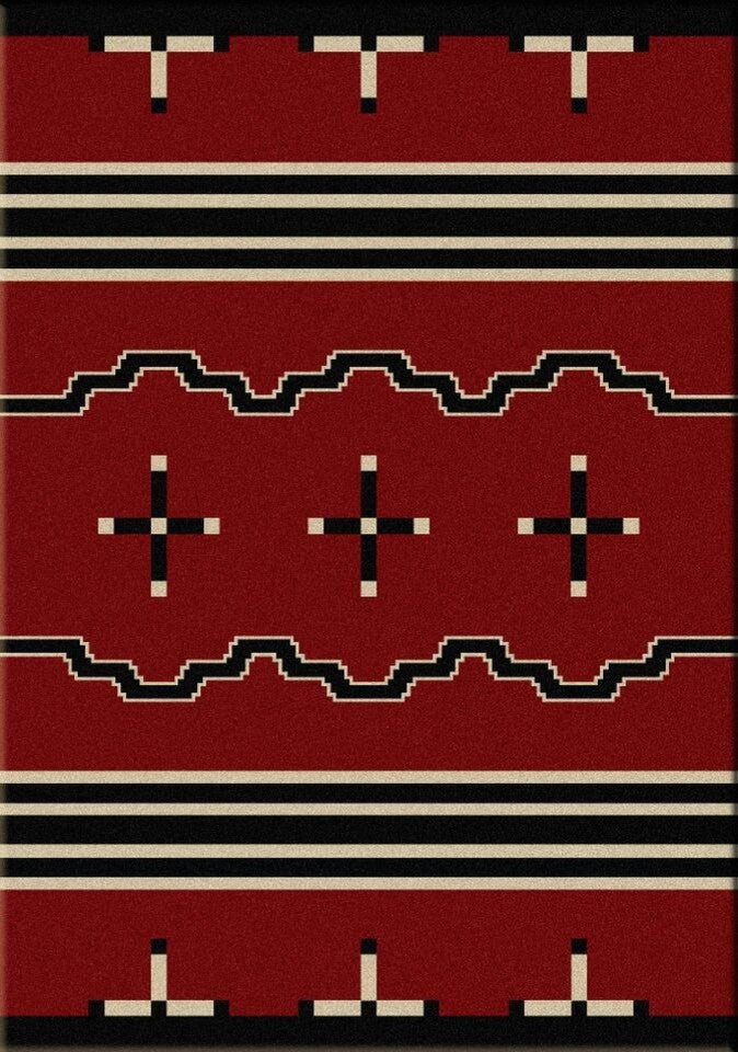 Big Chief Rug, Red, 8'x11', Rectangle