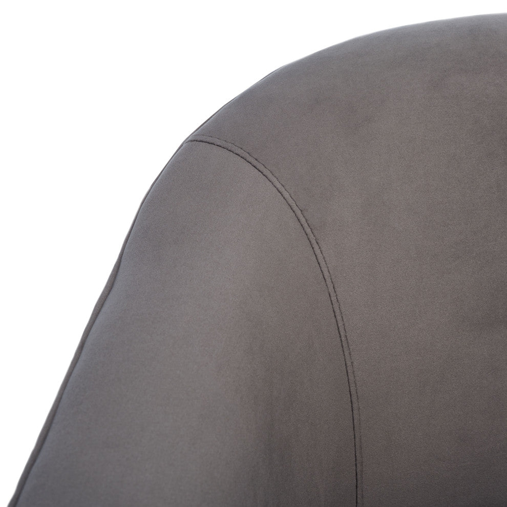 Safavieh Couture Londyn Upholstered Accent Chair, Dark Brown