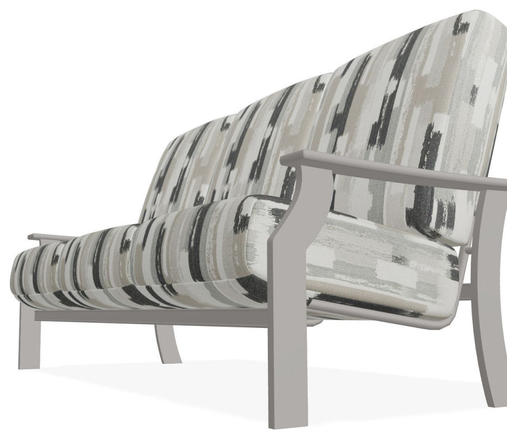 St. Catherine Deep Seat 3-Seat Outdoor Sofa, Dreamscape Seaglass/Warm Gray