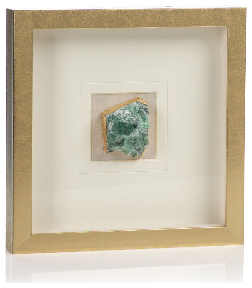 Gold Framed Emerald Crystal Wall Decor