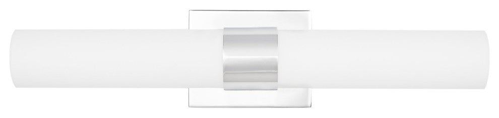 Perpetua LED 22" Bathroom Vanity Light With End Caps, Polished Chrome