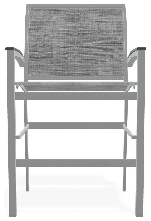 Bazza Sling Balcony Height Stackable Outdoor Stool, Collect Charcoal/Graphite
