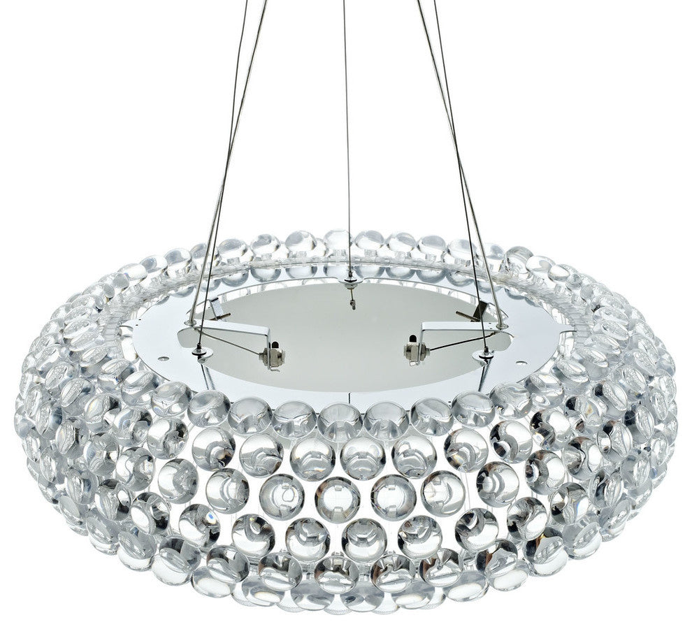 Modern Contemporary Living Dining Room 25" Ceiling Light Chandelier Clear