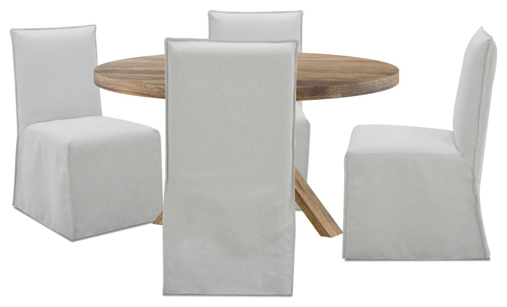 Parker House Crossings Downtown 60 In. Dining Table With 4 Upholstered Chairs