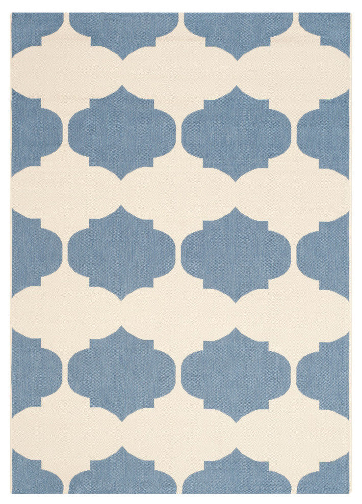 Safavieh Courtyard Cy6162-233 Beige, Blue Area Rug, 4'0" X 5'7"