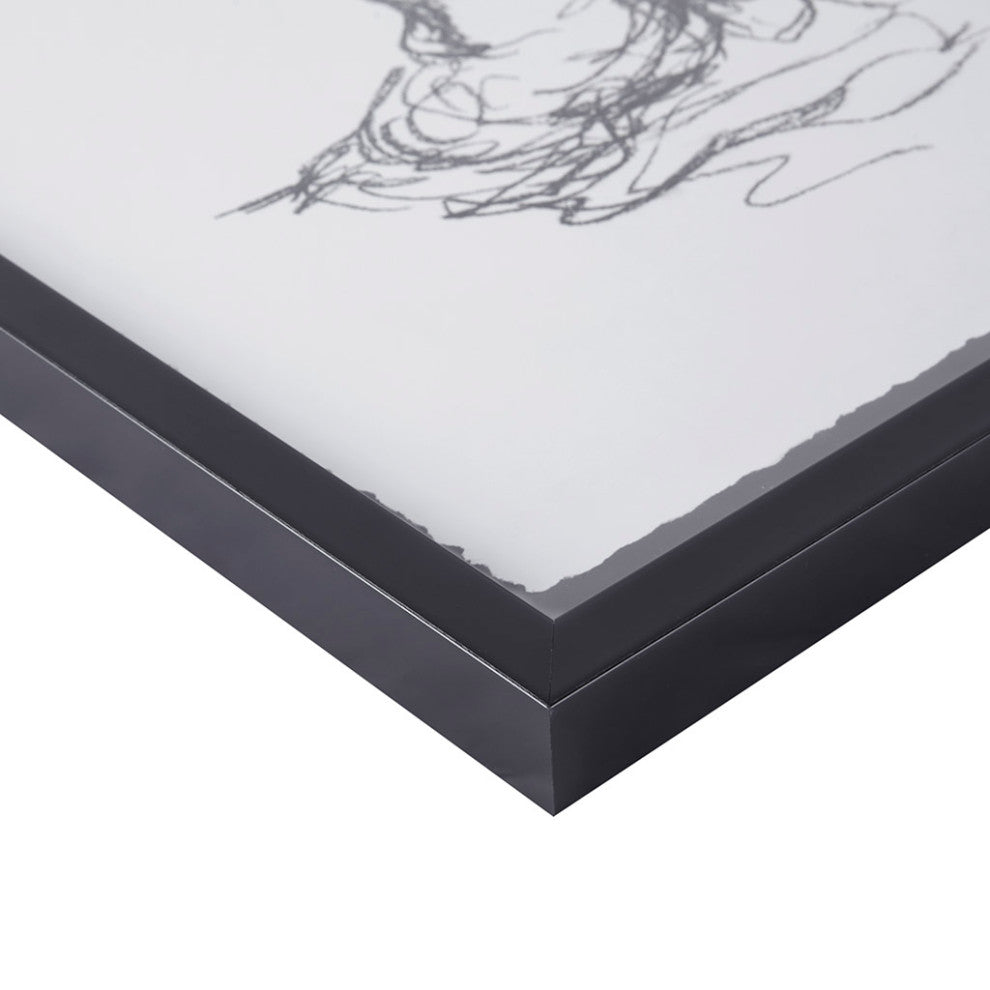 Madison Park Feminine Figures Deckle Edge Sketch 2-Piece Framed Wall Art Set