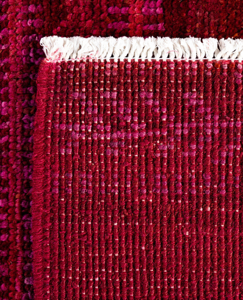 Overdyed One-of-a-Kind Hand-Knotted Area Rug Purple, 4' 1" x 6' 1"