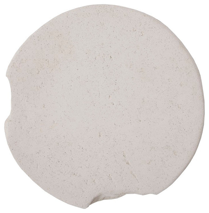 Slice Stool, Round, White Stone