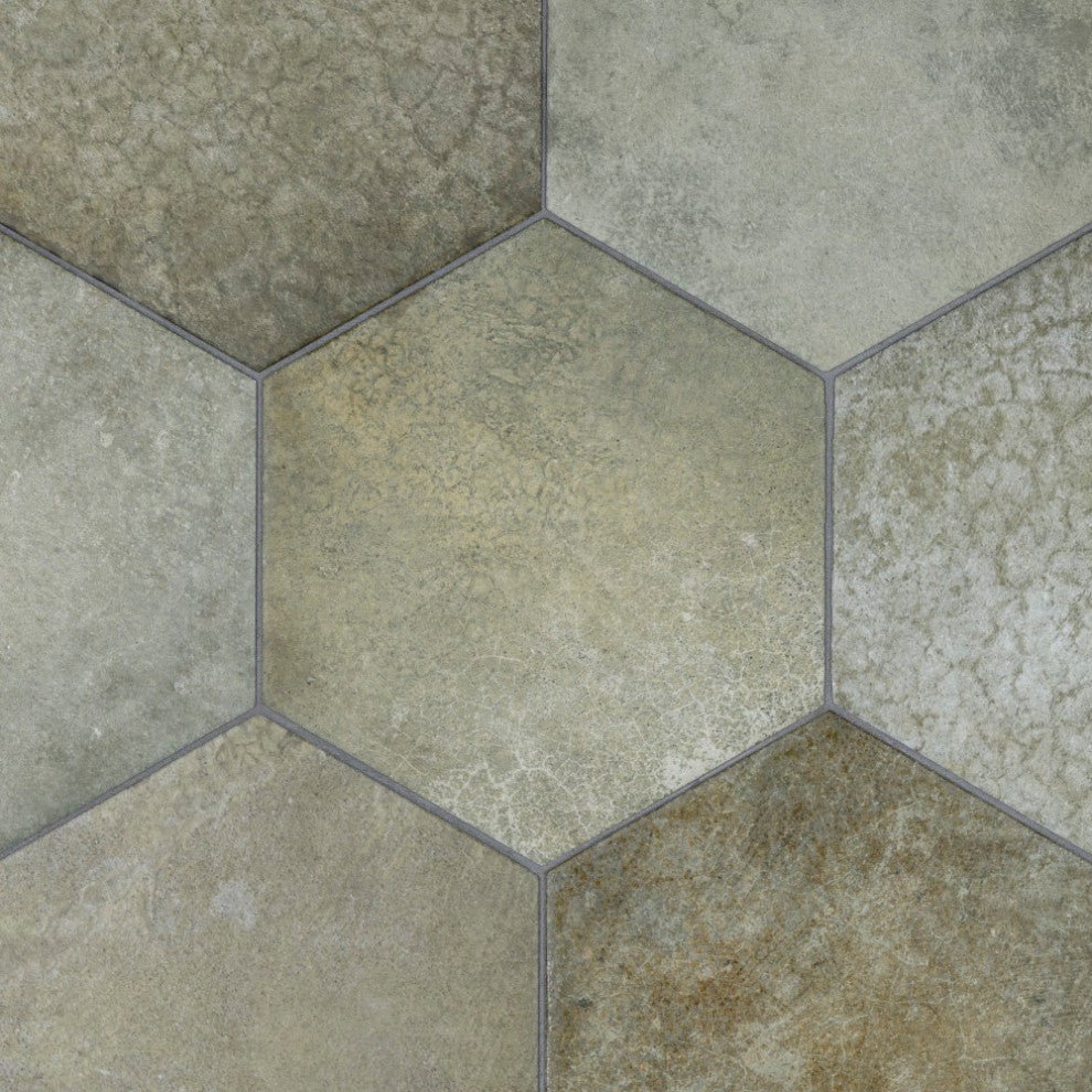 Heritage Hex Jungle Porcelain Floor and Wall Tile